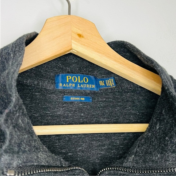 Polo Ralph Lauren Gray Estate-Rib Quarter-Zip Pullover XLT - Picture 5 of 8